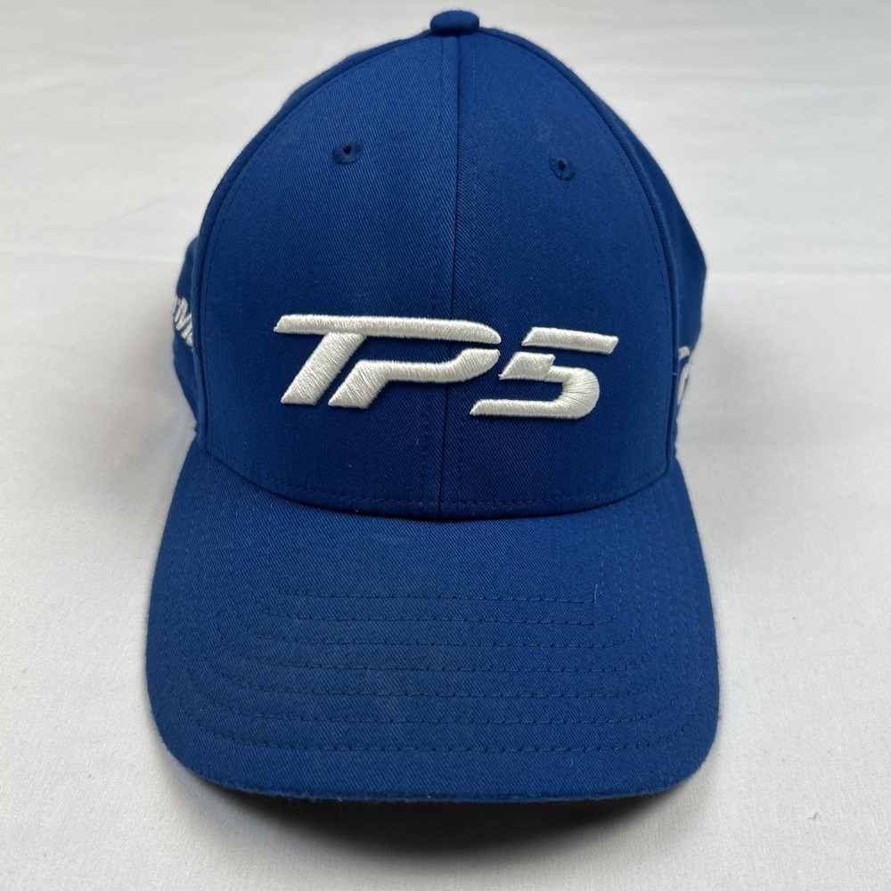 Taylormade TP5 Hat Blue Strapback Golf Cap OSFM Embroidered Golfball Golfing